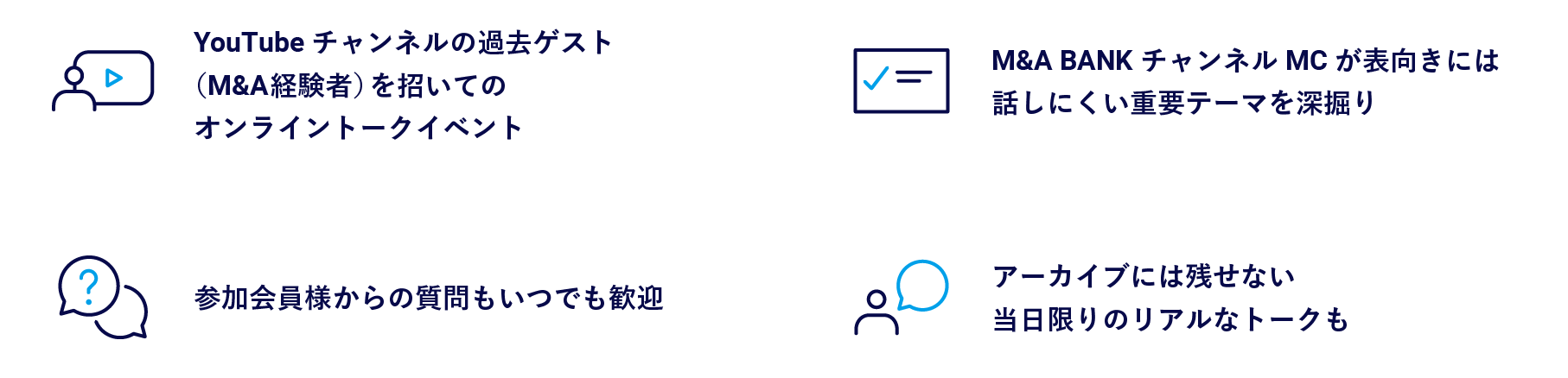 テーマに沿った勉強会、M&A・IPOに関する質問会